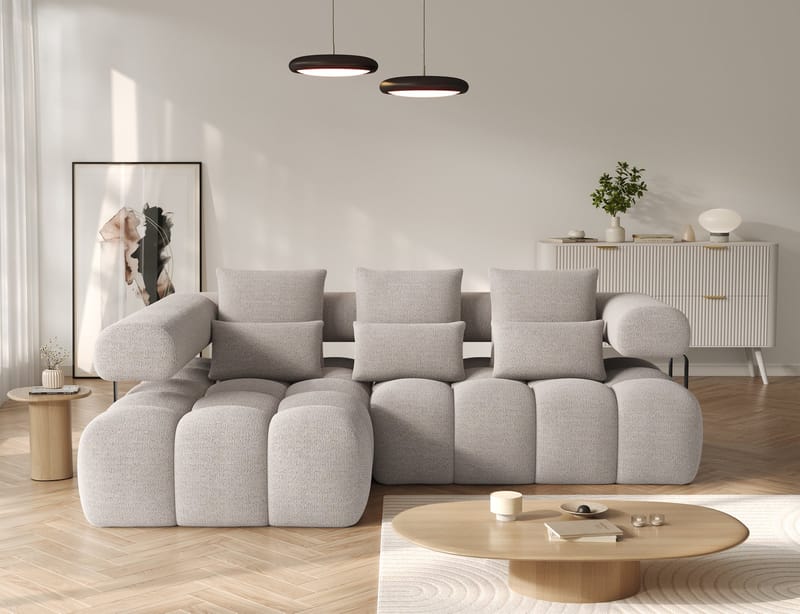 Levvi 3-sits Bubblig Bäddsoffa med Divan Vänster - Royal 18 - Möbler - Soffa - Bäddsoffa