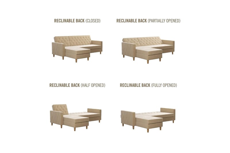 Liberty Divanbäddsoffa Vit - CosmoLiving - Möbler - Soffa - Bäddsoffa