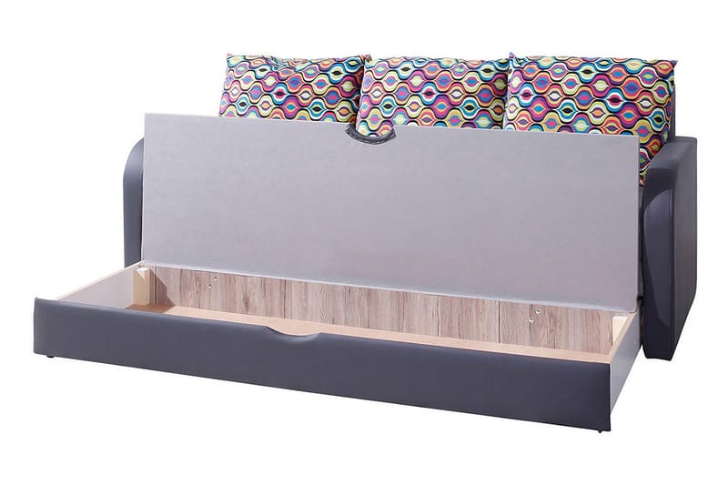 Lido Bäddsoffa 208x75x86 cm - Blå/Grå/Röd - Möbler - Soffa - Bäddsoffa