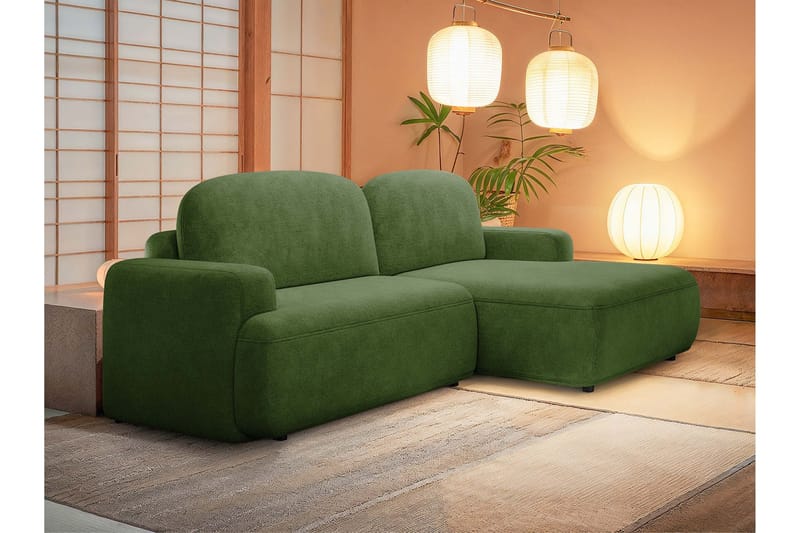 Lifeina Bäddsoffa m. Divan 2-sits - Grön - Möbler - Soffa - Bäddsoffa