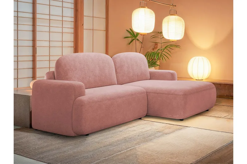Lifeina Bäddsoffa m. Divan 2-sits - Rosa - Möbler - Soffa - Bäddsoffa