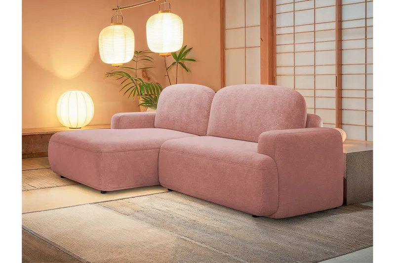 Lifeina Bäddsoffa m. Divan 2-sits - Rosa - Möbler - Soffa - Bäddsoffa