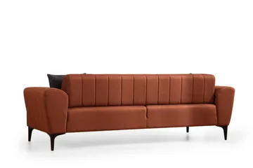 Lilesville 3-sits Längsbäddad Bäddsoffa 95x190 cm i Tyg - Terrakotta - Möbler - Soffa - Bäddsoffa