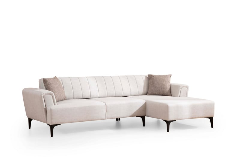 Lilesville Bäddsoffa med divan - Beige - Bäddsoffa - Hörnbäddsoffa