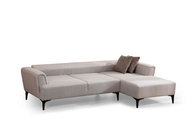 Lilesville Bäddsoffa med divan - Beige - Bäddsoffa - Hörnbäddsoffa