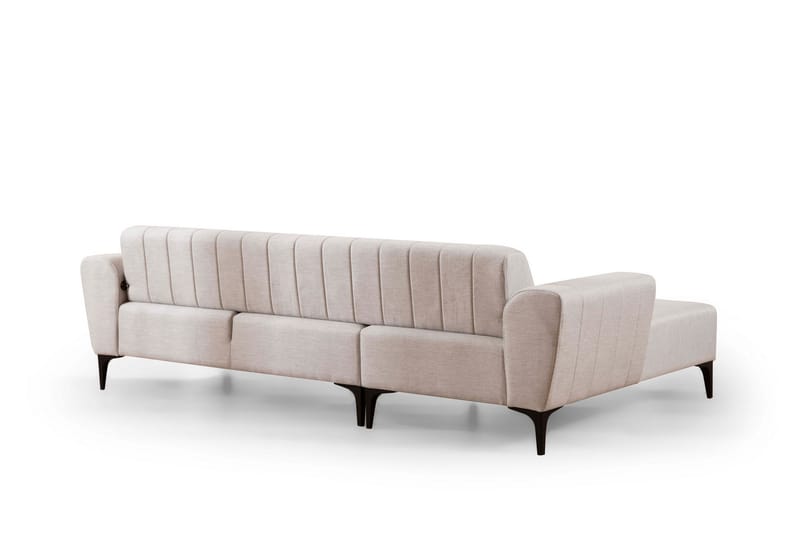 Lilesville Bäddsoffa med divan - Beige - Bäddsoffa - Hörnbäddsoffa