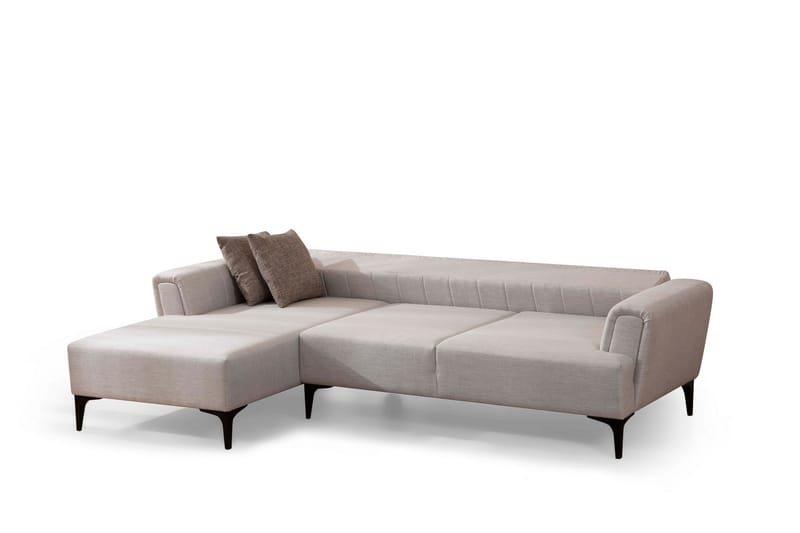 Lilesville Bäddsoffa med divan - Beige - Bäddsoffa - Hörnbäddsoffa