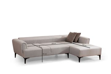 Lilesville Bäddsoffa med divan - Beige - Möbler - Soffa - Bäddsoffa