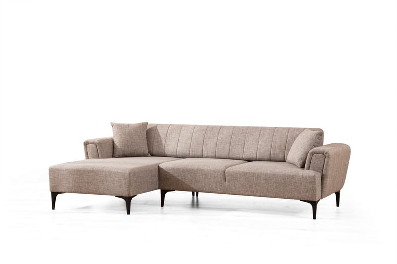 Lilesville Bäddsoffa med divan - Ljusbrun - Möbler - Soffa - Bäddsoffa