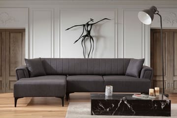 Lilesville Bäddsoffa med divan - Mörkgrå - Möbler - Soffa - Bäddsoffa
