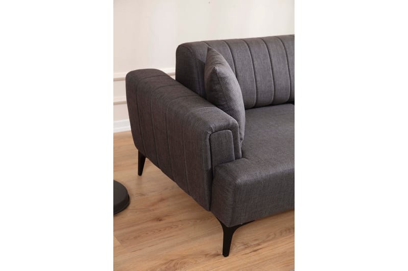 Lilesville Bäddsoffa med divan - Mörkgrå - Möbler - Soffa - Bäddsoffa