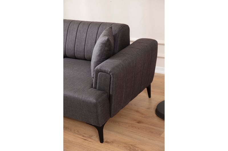 Lilesville Bäddsoffa med divan - Mörkgrå - Möbler - Soffa - Bäddsoffa