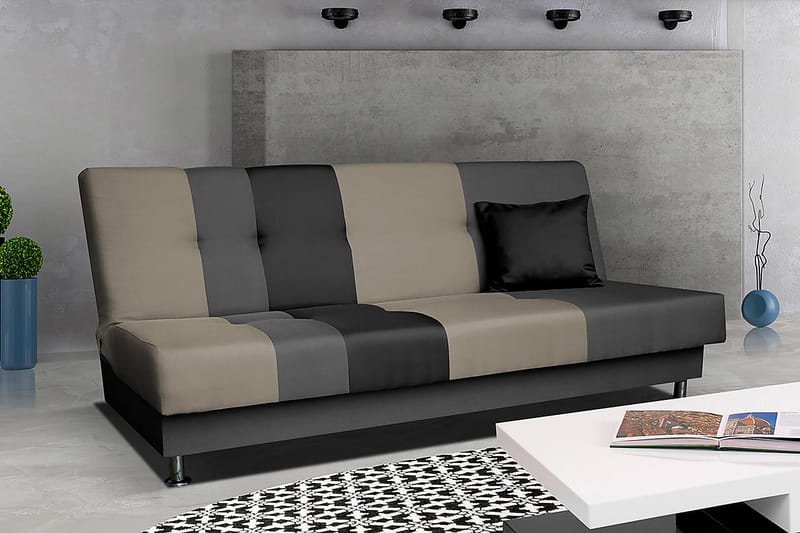 Lisa Bäddsoffa 195x85x90 cm - Beige/Grå - Möbler - Soffa - Bäddsoffa