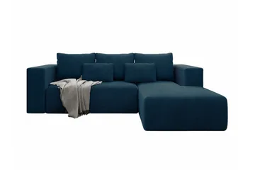 Listowel 3-sits Höger Hörnbäddsoffa 121x205 cm med Förvaring i Manchester - Blå - Möbler - Soffa - Bäddsoffa