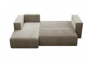Listowel 3-sits Höger Hörnbäddsoffa 121x205 cm med Förvaring i Manchester - Terrakotta - Möbler - Soffa - Bäddsoffa