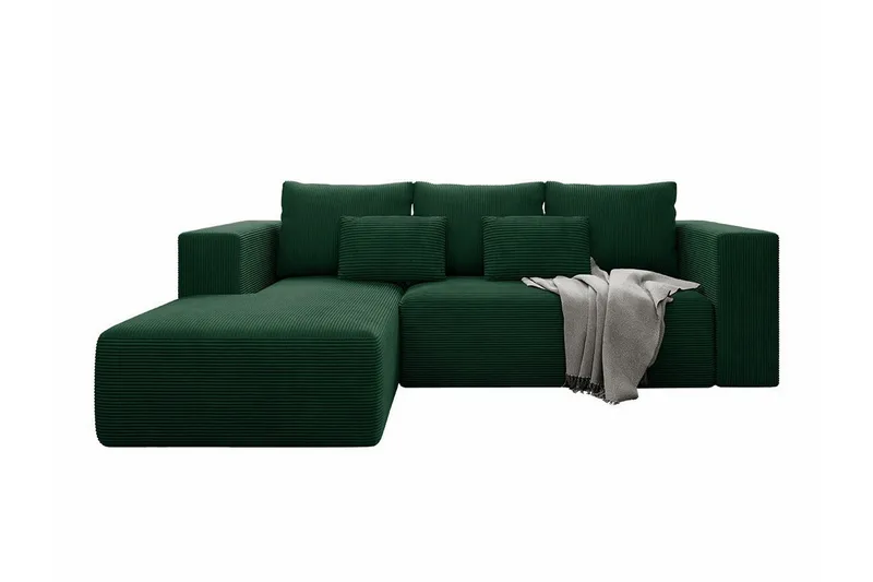 Listowel 3-sits Hörnbäddsoffa Dark green, undefined