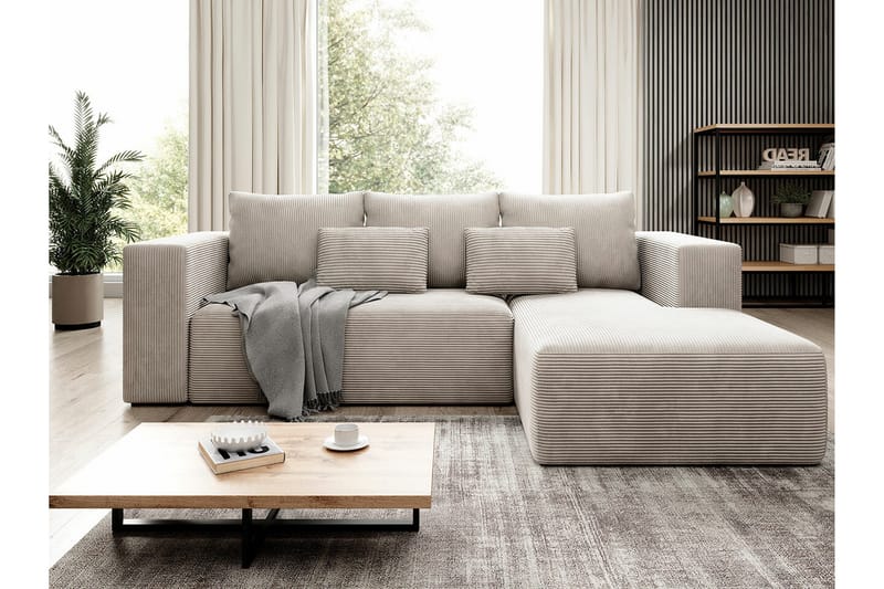 Listowel 3-sits Hörnbäddsoffa NO_BRAND Beige/Light beige - Möbler - Soffa - Bäddsoffa