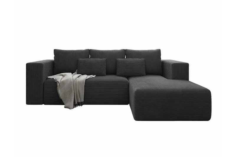 Listowel 3-sits Hörnbäddsoffa NO_BRAND Black, undefined