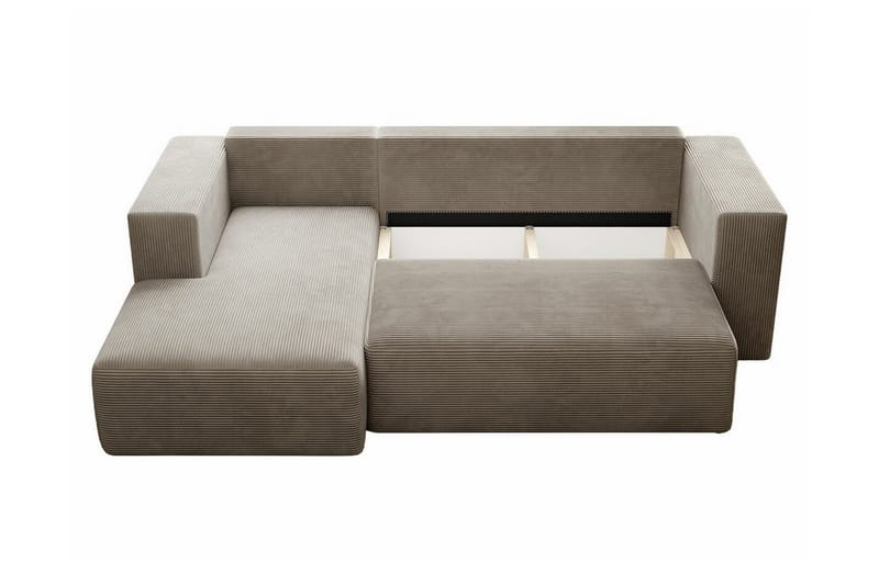 Listowel 3-sits Hörnbäddsoffa NO_BRAND Black - Möbler - Soffa - Bäddsoffa