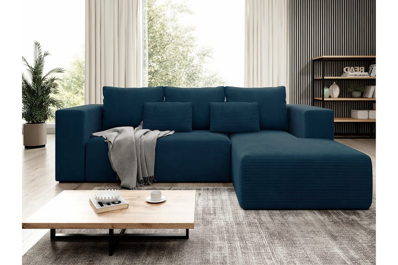 Listowel 3-sits Hörnbäddsoffa NO_BRAND Dark blue - Möbler - Soffa - Bäddsoffa