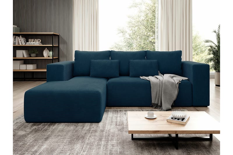 Listowel 3-sits Hörnbäddsoffa NO_BRAND Dark blue - Möbler - Soffa - Bäddsoffa