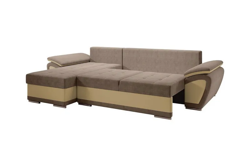 Listowel 3-sits Hörnbäddsoffa NO_BRAND White - Möbler - Soffa - Bäddsoffa