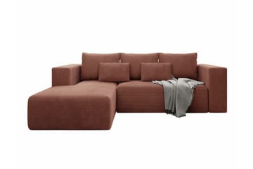 Listowel 3-sits Hörnbäddsoffa Pink - Möbler - Soffa - Bäddsoffa