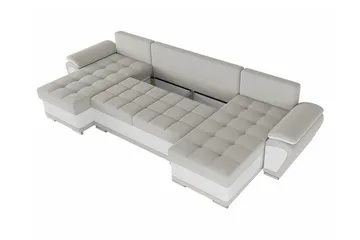 Listowel 4-sits U-formad Hörnbäddsoffa 130x271 cm med Förvaring - Mullvadsbrun - Möbler - Soffa - Bäddsoffa