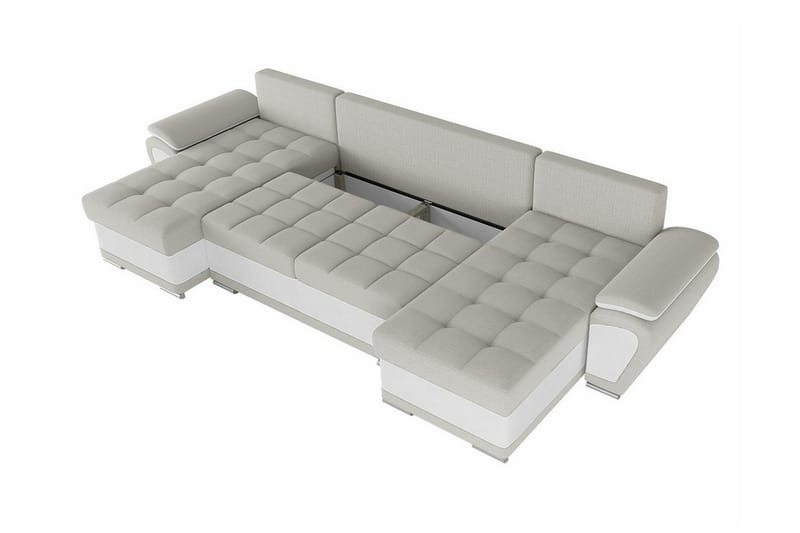 Listowel 4-sits U-formad Hörnbäddsoffa 130x271 cm med Förvaring - Mullvadsbrun - Möbler - Soffa - Bäddsoffa