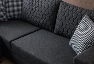 Loftia Hörnsoffa-bäddsoffa 230x90x150 cm - Antracit - Möbler - Soffa - Bäddsoffa