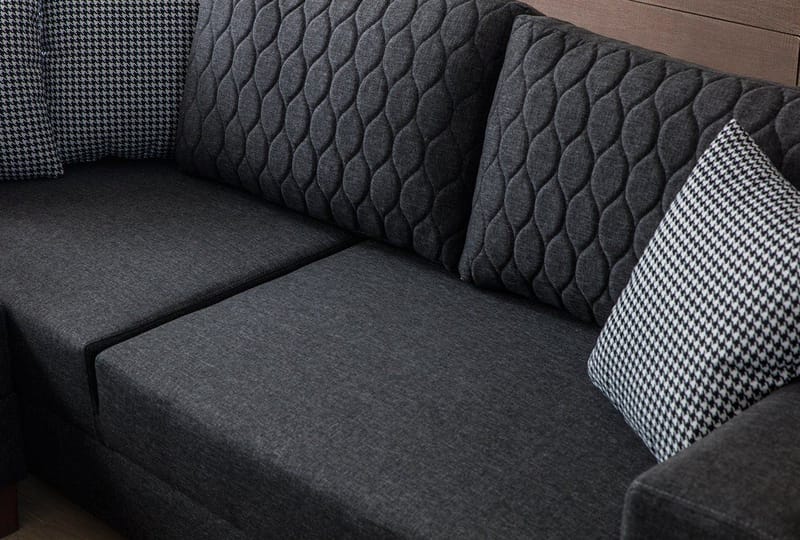 Loftia Hörnsoffa-bäddsoffa 230x90x150 cm - Antracit - Möbler - Soffa - Bäddsoffa