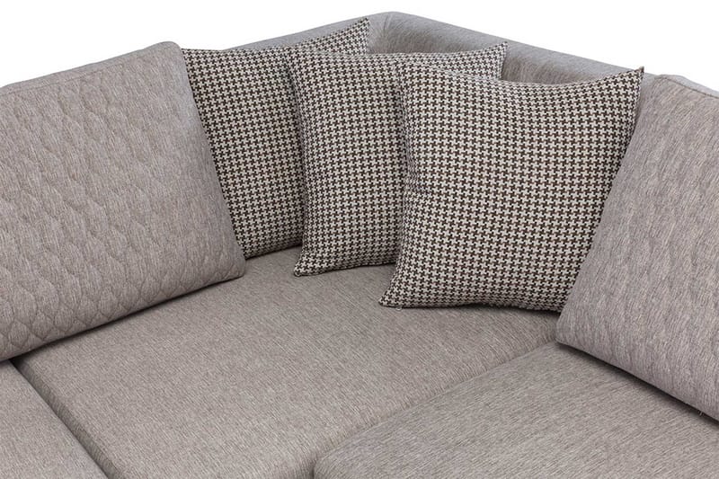 Loftia Hörnsoffa-bäddsoffa 230x90x150 cm - Kräm - Möbler - Soffa - Bäddsoffa