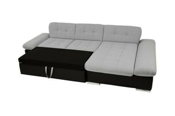 Lomux 3-sits Höger Hörnbäddsoffa 129x240 cm med Förvaring i Manchestertyg - Grå - Möbler - Soffa - Bäddsoffa
