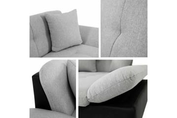 Lomux 3-sits Höger Hörnbäddsoffa 129x240 cm med Liftup Förvaring i Tyg - Grå - Möbler - Soffa - Bäddsoffa