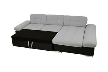 Lomux 3-sits Höger Hörnbäddsoffa 129x240 cm med Liftup Förvaring i Tyg - Grå - Möbler - Soffa - Bäddsoffa