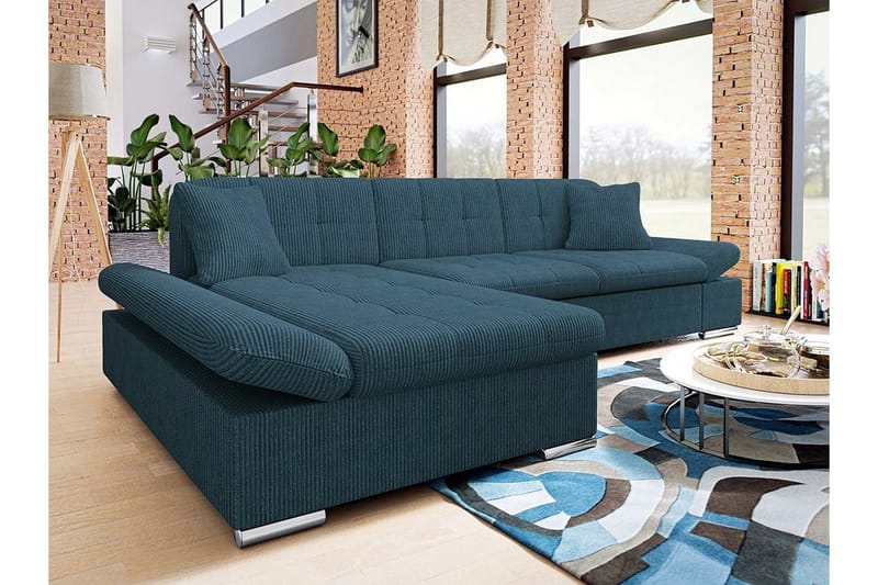Lomux 3-sits Hörnbäddsoffa blue - Möbler - Soffa - Bäddsoffa