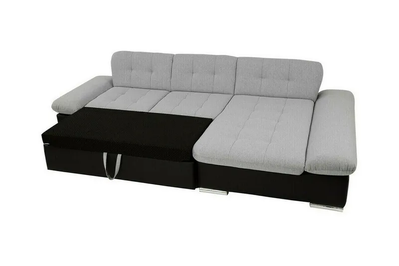 Lomux 3-sits Hörnbäddsoffa Ljusgrå - Möbler - Soffa - Bäddsoffa