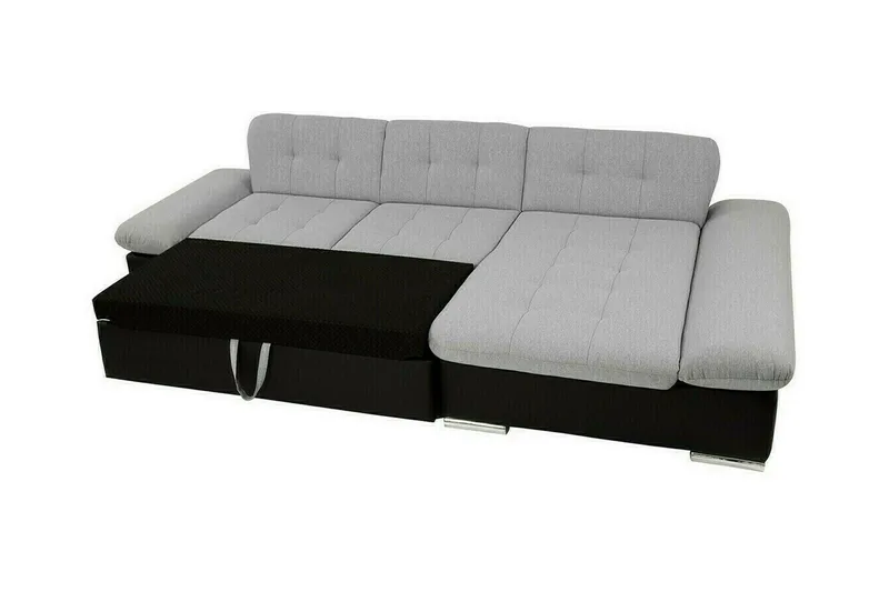 Lomux 3-sits Hörnbäddsoffa Ljusgrå - Möbler - Soffa - Bäddsoffa