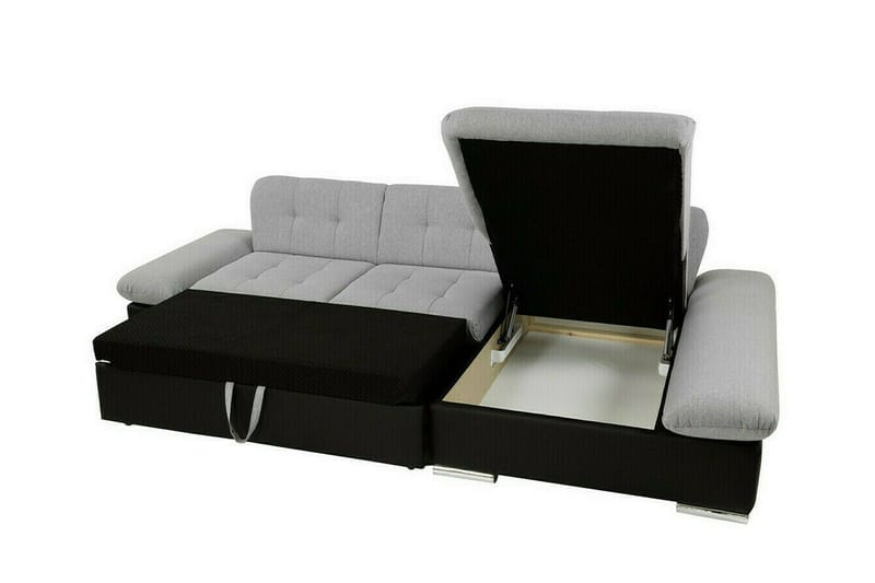 Lomux 3-sits Hörnbäddsoffa NO_BRAND Ljusgrå - Möbler - Soffa - Bäddsoffa