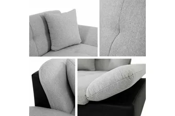 Lomux 3-sits Vänster Hörnbäddsoffa 129x240 cm med Förvaring i Tyg - Ljusgrå - Möbler - Soffa - Bäddsoffa