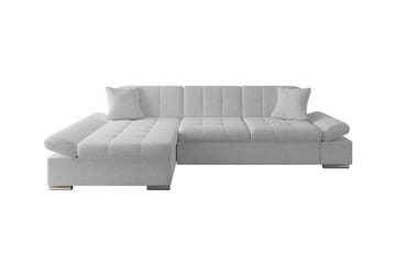 Lomux 3-sits Vänster Hörnbäddsoffa 129x240 cm med Förvaring i Tyg - Ljusgrå - Möbler - Soffa - Bäddsoffa