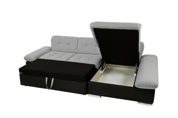 Lomux 3-sits Vänster L-formad Hörnbäddsoffa med Förvaring i Tyg - Beige - Möbler - Soffa - Bäddsoffa