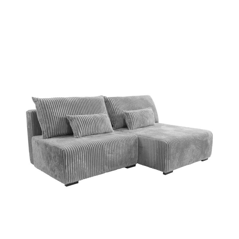 Lorynn 3-sits Bäddsoffa med divan - grå - Möbler - Soffa - Bäddsoffa