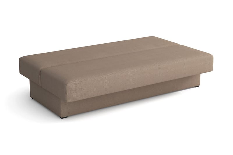 Lucille 3-sits Rektangulär Fällbar Bäddsoffa 105x175 cm med Förvaring i Tyg - Beige - Möbler - Soffa - Bäddsoffa