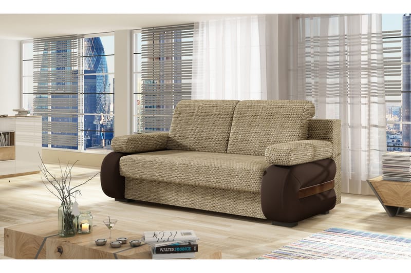 Madrido Bäddsoffa, Beige/Brun
