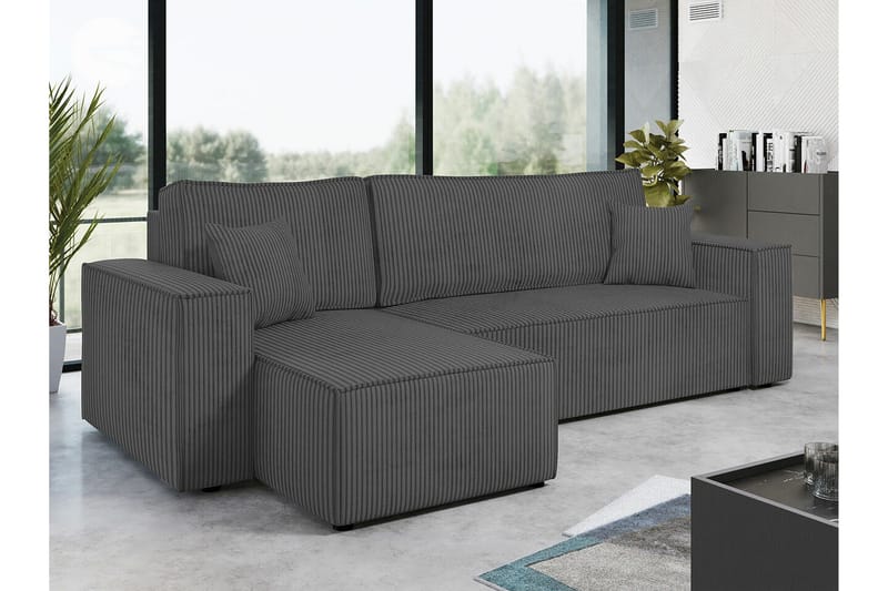 Magston 3-sits Hörnbäddsoffa - Grå - Möbler - Soffa - Bäddsoffa