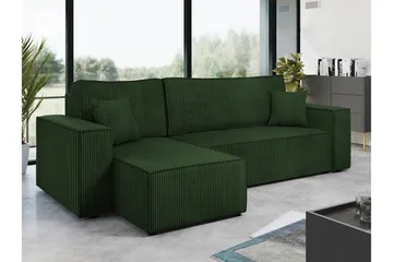 Magston 3-sits Hörnbäddsoffa - Grön - Möbler - Soffa - Bäddsoffa