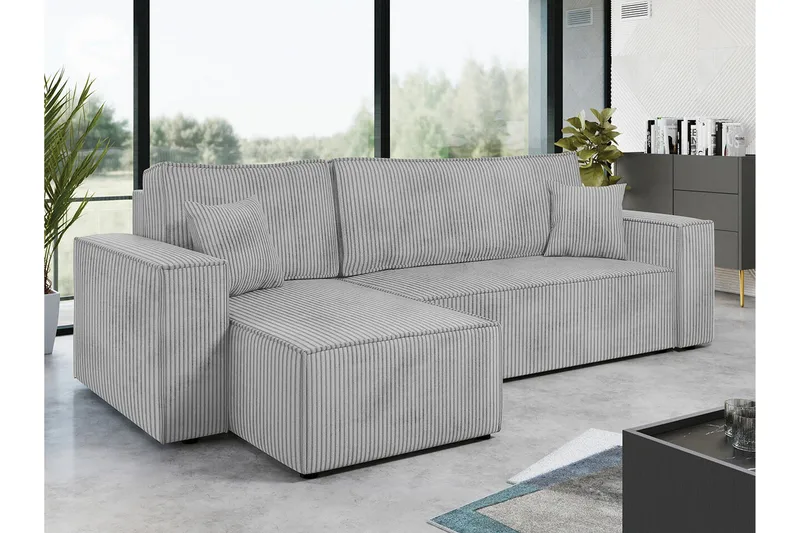 Magston 3-sits Hörnbäddsoffa - Ljusgrå - Möbler - Soffa - Bäddsoffa