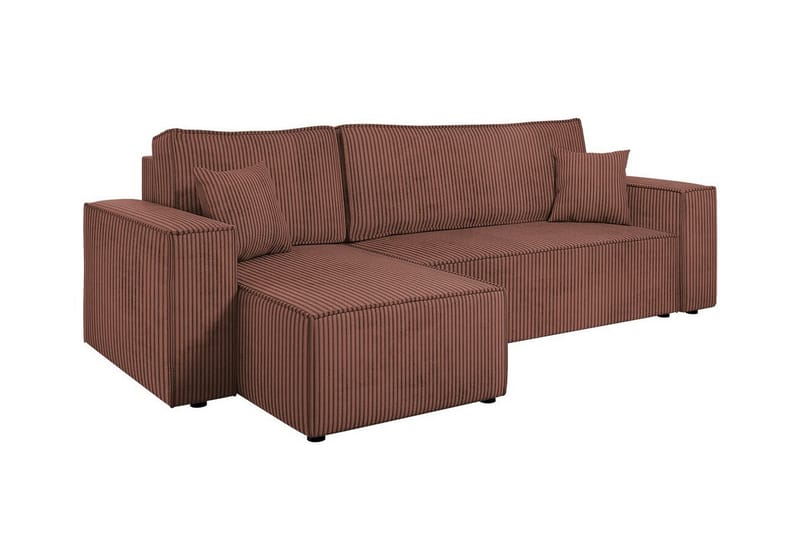 Magston 3-sits Hörnbäddsoffa - Rosa - Bäddsoffa - Hörnbäddsoffa