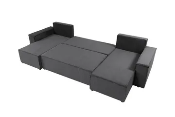 Magston 4-sits Hörnbäddsoffa 130x266 cm med Förvaring i Manchestertyg - Beige - Möbler - Soffa - Bäddsoffa